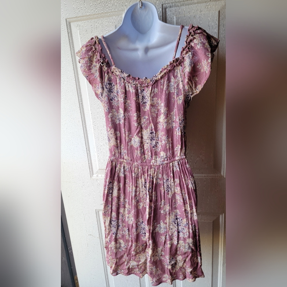 American Eagle Floral Cold Shoulder Sundress Size M - Picture 3 of 4